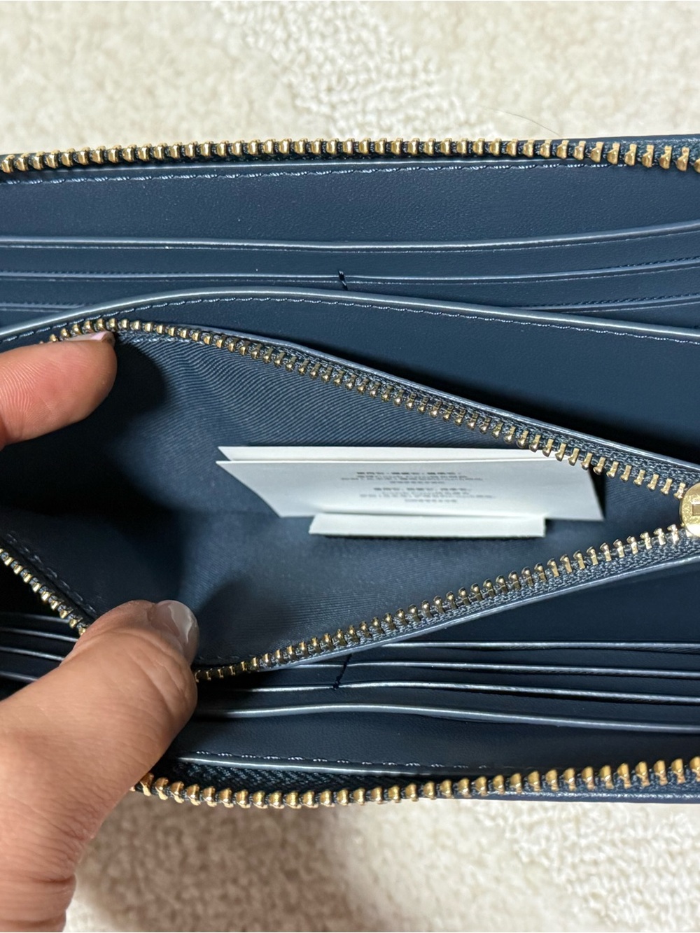 Coach Blue Signature Denim Wristlet - Picture 11 of 11